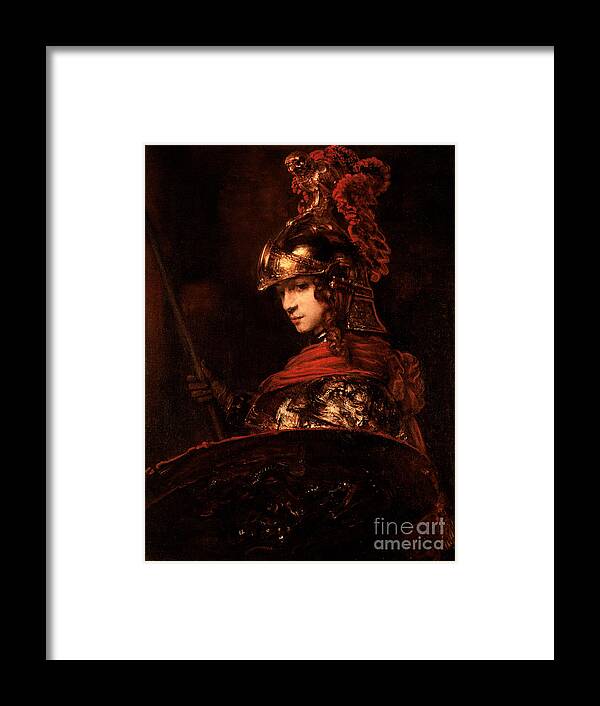 Pallas Framed Print featuring the painting Pallas Athena by Rembrandt