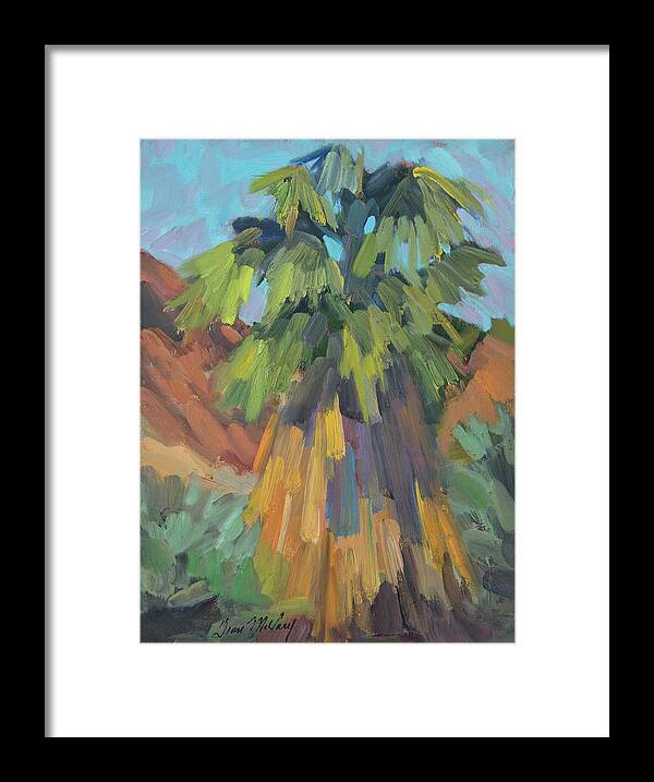 Palm Framed Print featuring the painting Palm at Santa Rosa Mountains Visitors Center by Diane McClary