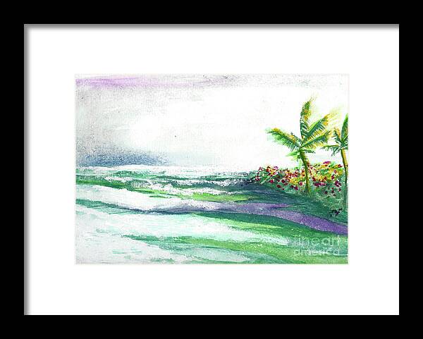 Beach Framed Print featuring the painting Palm Beach by Francelle Theriot