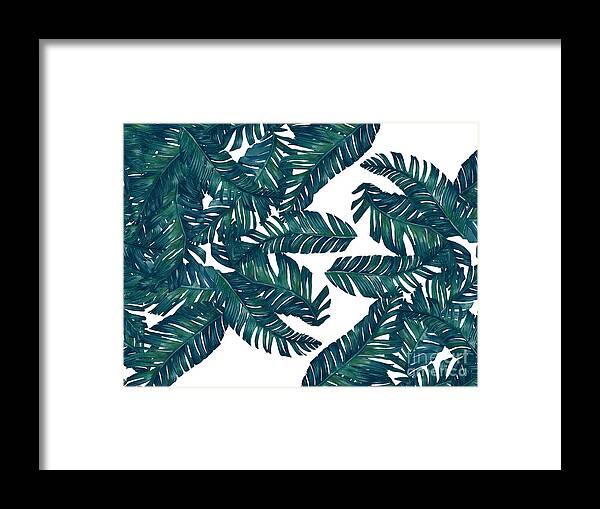 Summer Framed Print featuring the digital art Palm Tree 7 by Mark Ashkenazi