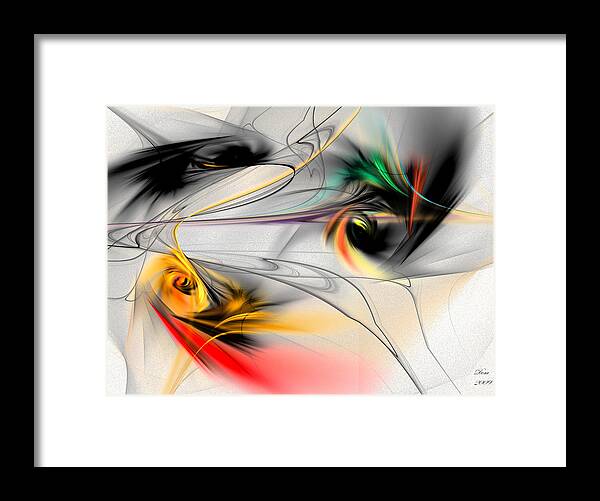 Fractal Framed Print featuring the digital art Panache by Dom Creations