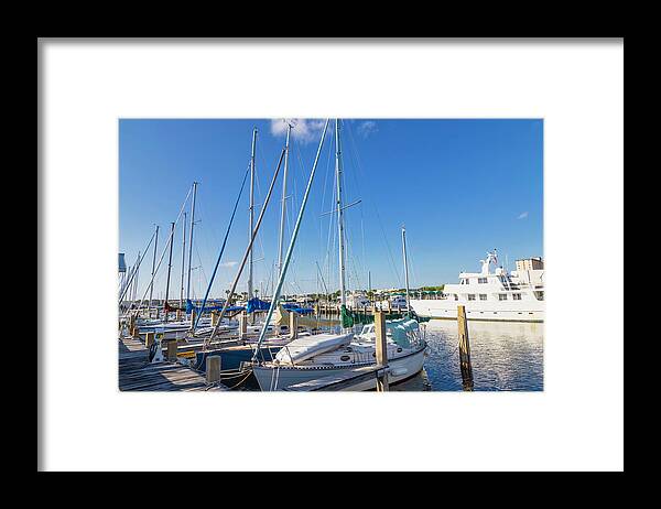 Marina Framed Print featuring the photograph Panama City Beach Marina by Lorraine Baum
