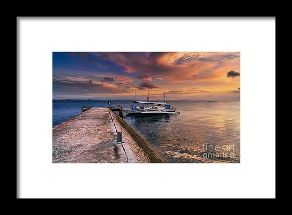 Philippines Framed Print featuring the photograph Pandanon Island Sunset by Adrian Evans