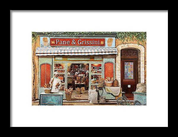 Baker Framed Print featuring the painting Pane E Grissini by Guido Borelli