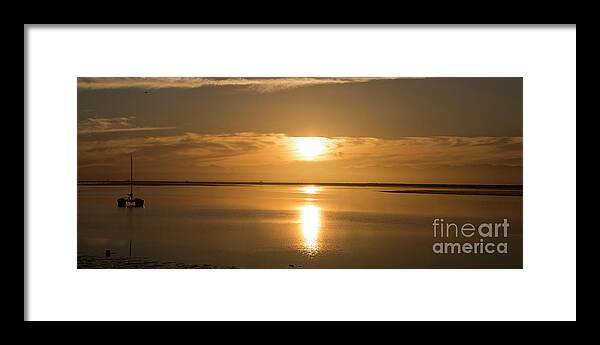 Tasman Bay Framed Print featuring the photograph Panorama of sunset at Tasman Bay by Sheila Smart Fine Art Photography