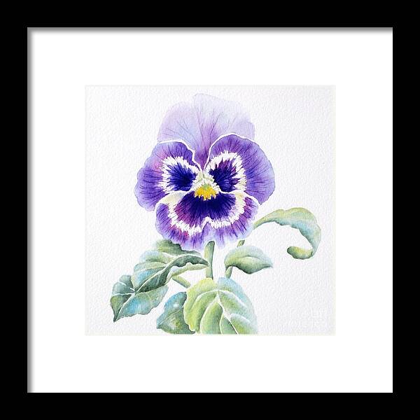 Pansy Framed Print featuring the painting Pansy by Deborah Ronglien