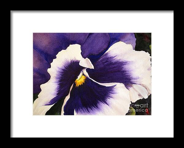 Pansy Framed Print featuring the painting Pansy Face by Shirley Braithwaite Hunt