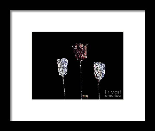 Photo Framed Print featuring the photograph Paper Tulips Three Beads by Marsha Heiken