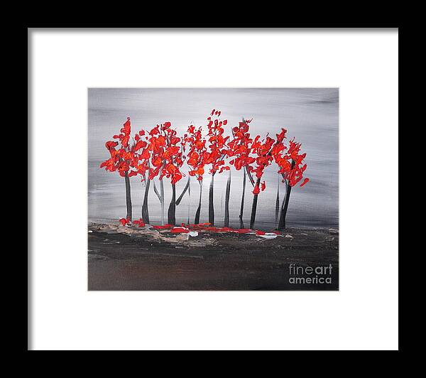 Tree Framed Print featuring the painting Paradise 2 by Preethi Mathialagan