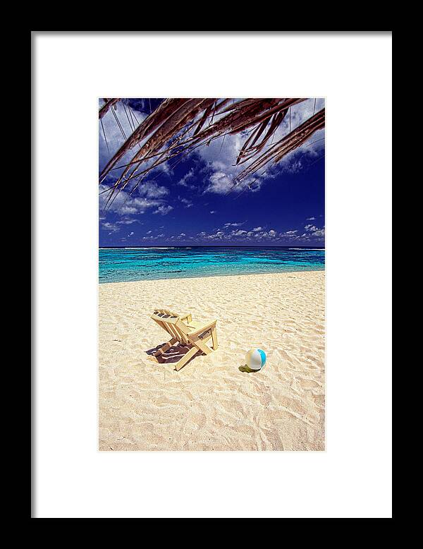 Beach Framed Print featuring the photograph Paradise Beach Ball by Gary Felton