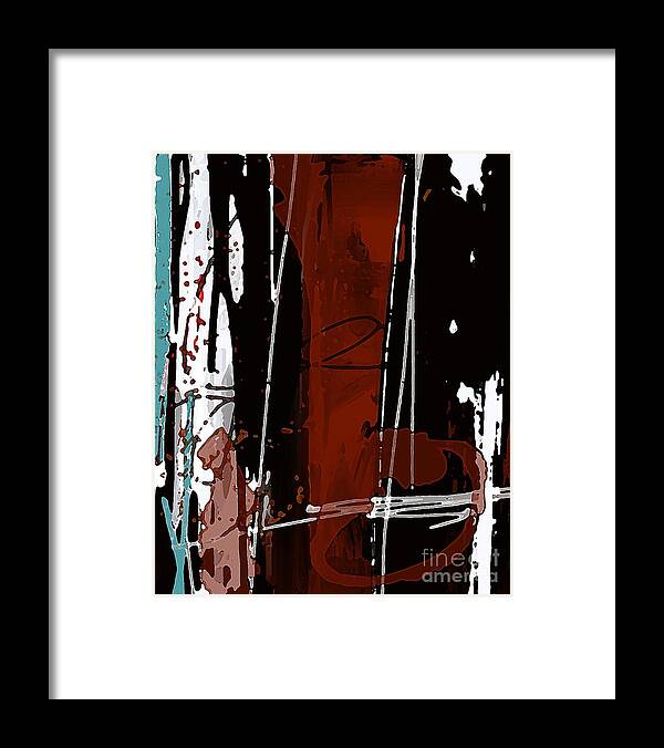 Abstract Painting Digital Art Image Framed Print featuring the digital art Parallels - Modern Abstract Digital Art by Patricia Awapara