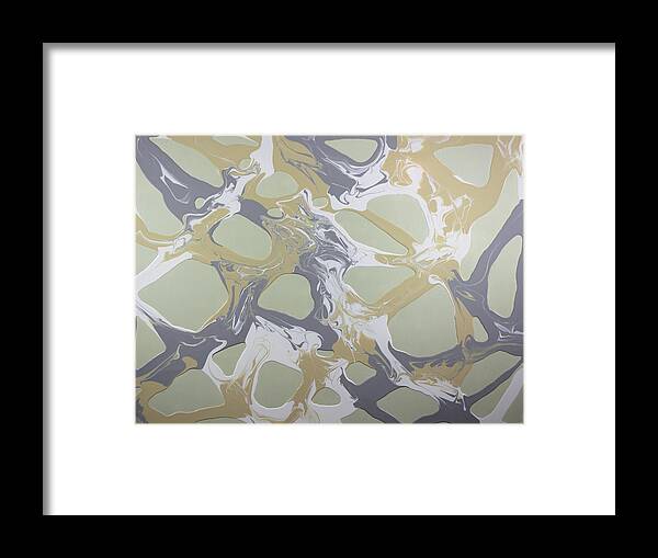White Framed Print featuring the painting Parchment by Madeleine Arnett