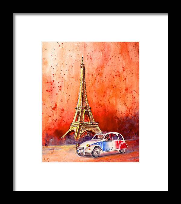 Travel Framed Print featuring the painting Paris Authentic by Miki De Goodaboom