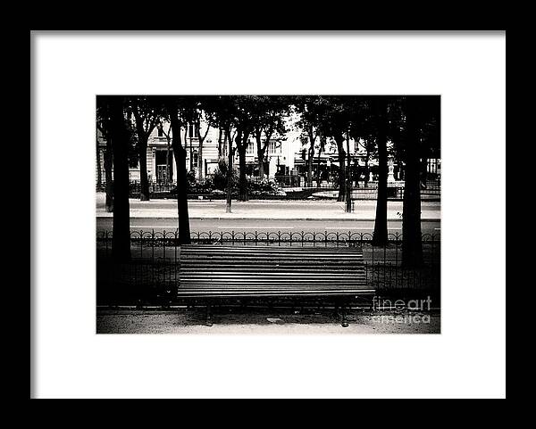 Paris Framed Print featuring the photograph Paris Bench by RicharD Murphy