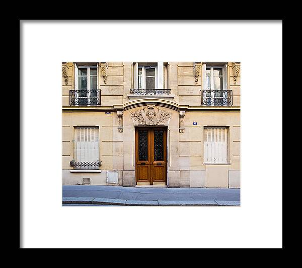Paris Doors Framed Print featuring the photograph Paris Doors - No. 6 by Melanie Alexandra Price