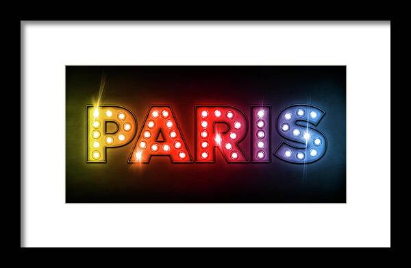 Paris Framed Print featuring the digital art Paris in Lights by Michael Tompsett