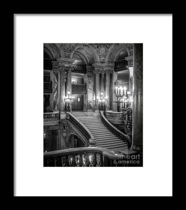 Paris Framed Print featuring the photograph Paris Opera Garnier Grand Staircase - Opera House Interior Architecture by Kathy Fornal
