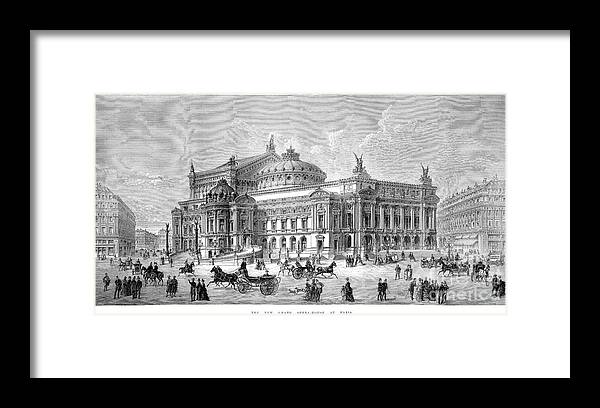 1875 Framed Print featuring the photograph Paris Opera House, 1875 by Granger