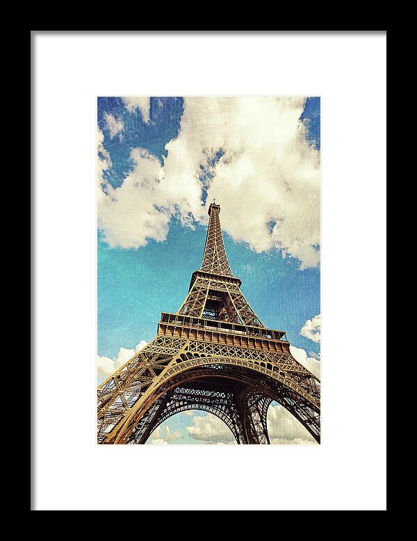 Paris Framed Print featuring the photograph Paris Photography - Eiffel Tower Blue by Melanie Alexandra Price