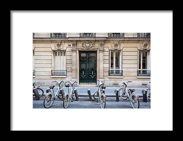 Bicyclette Framed Print featuring the photograph Paris Bicycles - Paris, France by Melanie Alexandra Price