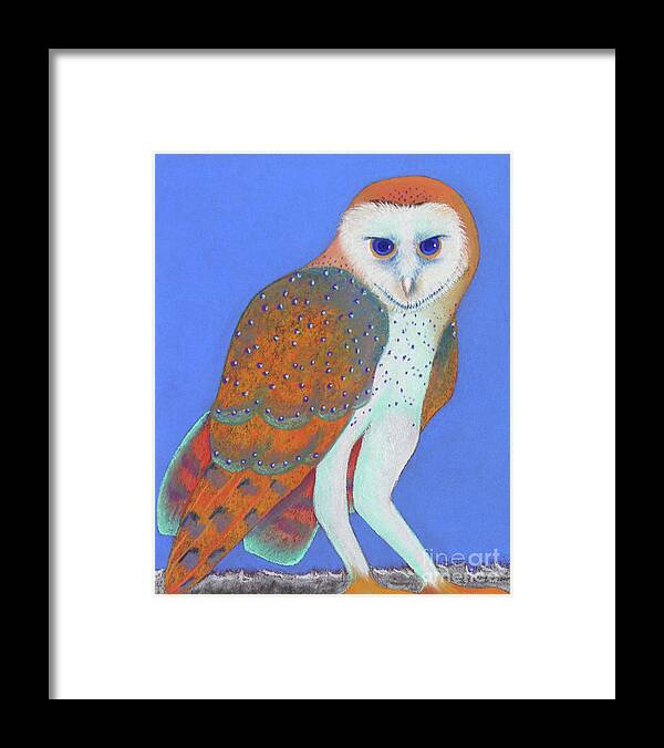 Barn Framed Print featuring the pastel Parliament of Owls detail 1 by Tracy L Teeter 