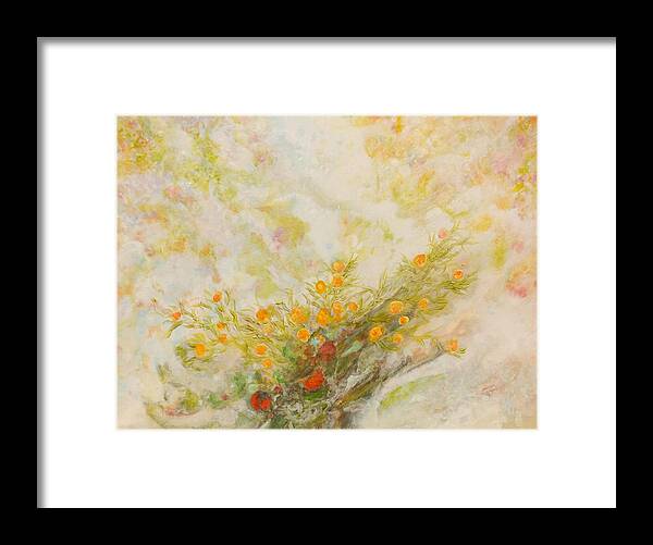 Calming Anger Framed Print featuring the painting Paroles Douce by Marc Dmytryshyn