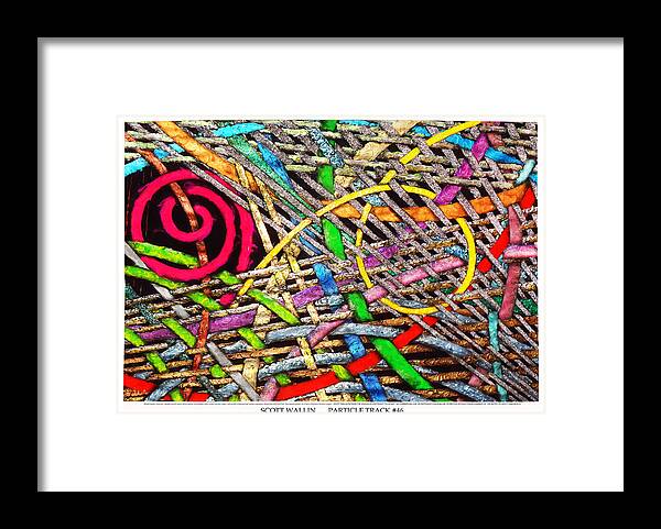Abstract Framed Print featuring the painting Particle Track Forty-six by Scott Wallin