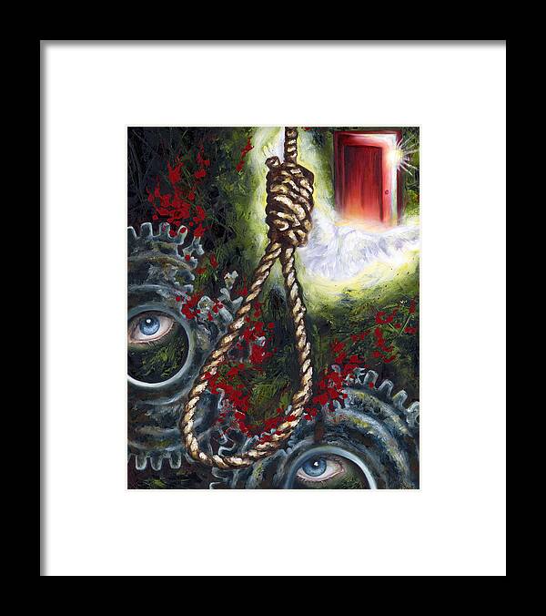 Gear Framed Print featuring the painting Party is over by Hiroko Sakai