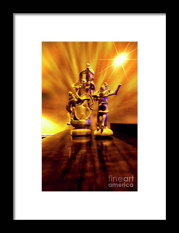 Statue Framed Print featuring the photograph Party Time at Joes' by Al Bourassa