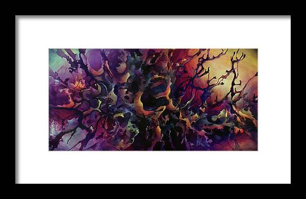 Purple Framed Print featuring the painting Passion by Michael Lang