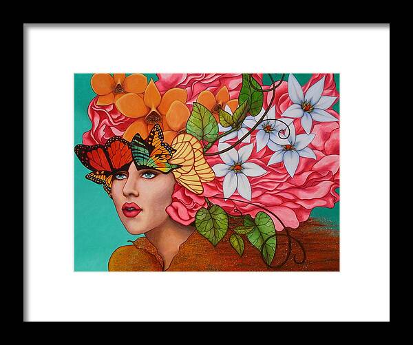 Woman Framed Print featuring the painting Passionate Pursuit by Helena Rose