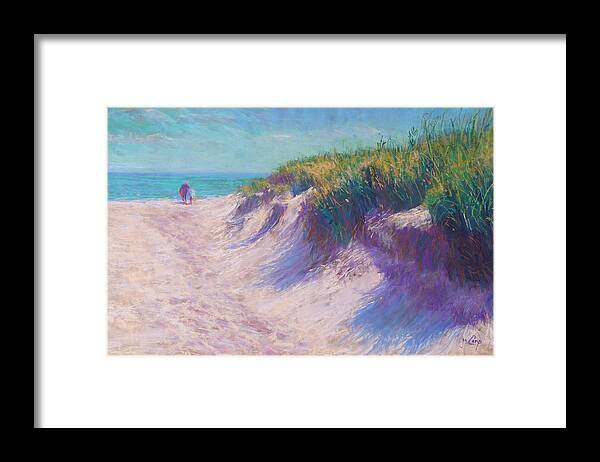 Pastel Framed Print featuring the pastel Past the Dunes by Michael Camp