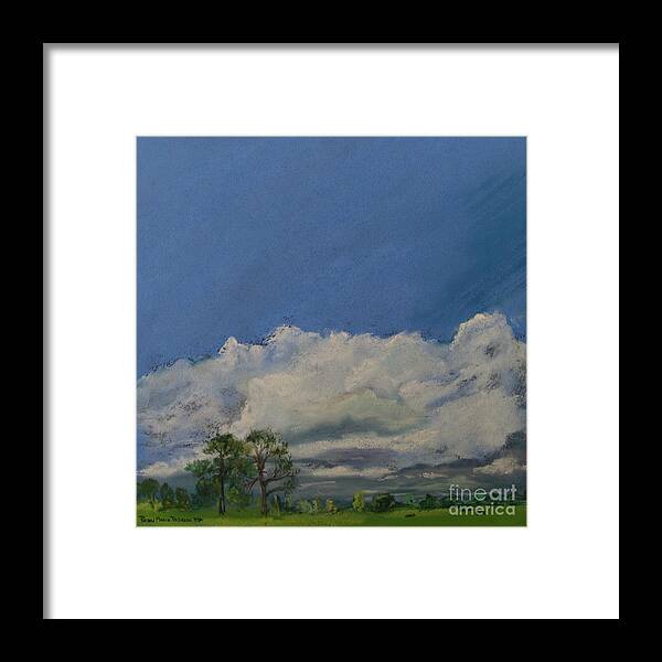 Pasture Framed Print featuring the pastel Pasture II by Robin Pedrero
