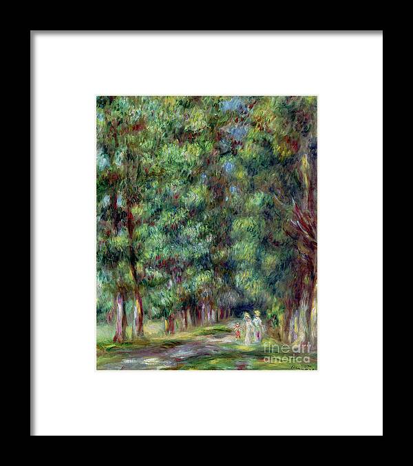 Path Framed Print featuring the painting Path in a Wood by Pierre Auguste Renoir