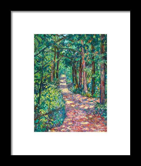Path Framed Print featuring the painting Path on Sharp Top by Kendall Kessler