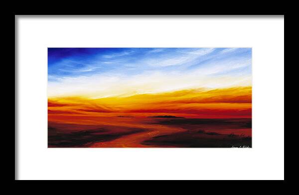 Sunrise Framed Print featuring the painting Path to Redemption by James Hill