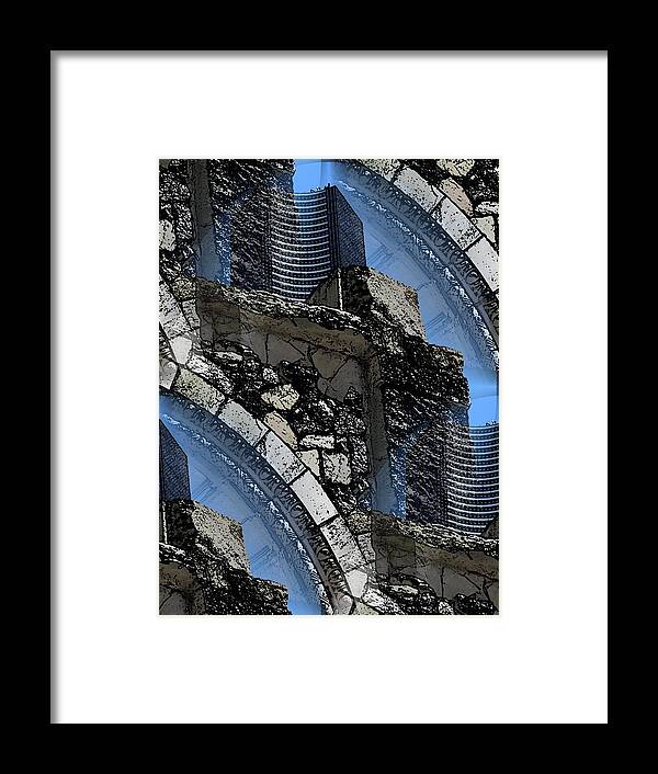 Pathway Framed Print featuring the digital art Pathway To Present by Tim Allen