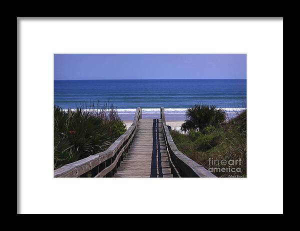 Ocean Framed Print featuring the photograph Pathway To The Beach by Deborah Benoit
