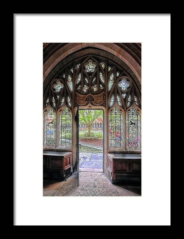 Yale University Framed Print featuring the photograph Pathway To The Garden by Dave Mills