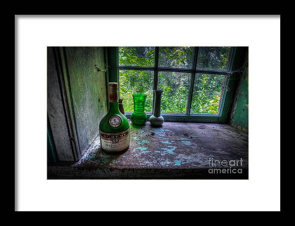 Abandoned Framed Print featuring the photograph Patina in Green by Roger Monahan