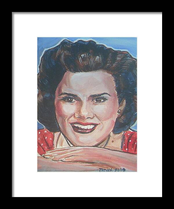 Patsy Cline Framed Print featuring the painting Patsy Cline by Bryan Bustard