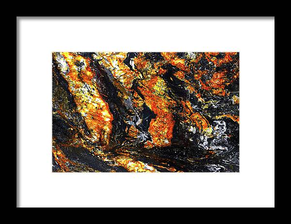 Abstract Framed Print featuring the photograph Patterns in Stone - 186 by Paul W Faust - Impressions of Light