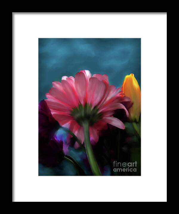Flowers Framed Print featuring the digital art Paul's Posies by Lisa Redfern
