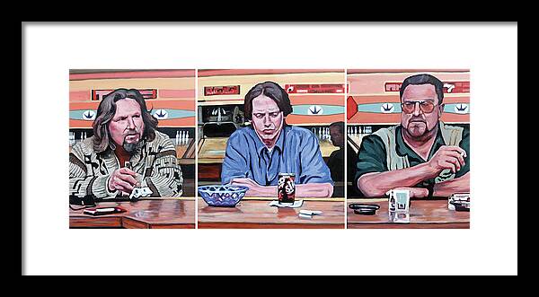 The Big Lebowski Framed Print featuring the painting Pause for Reflection by Tom Roderick
