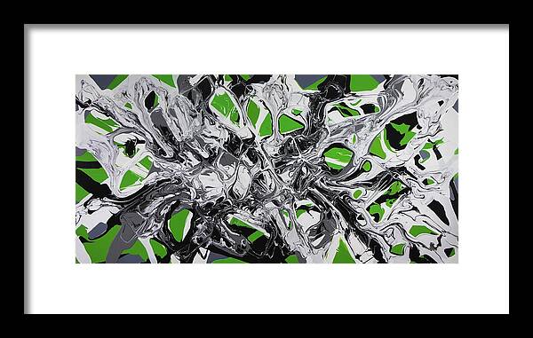 Abstract Framed Print featuring the painting Pave Paradise by Madeleine Arnett