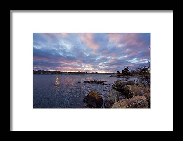 Pawcatuck Framed Print featuring the photograph Pawcatuck River Sunrise by Kirkodd Photography Of New England