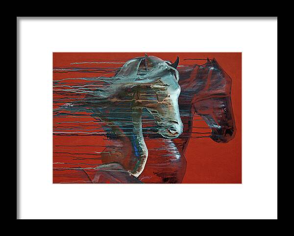 Horse Framed Print featuring the painting Peace And Justice by Jani Freimann