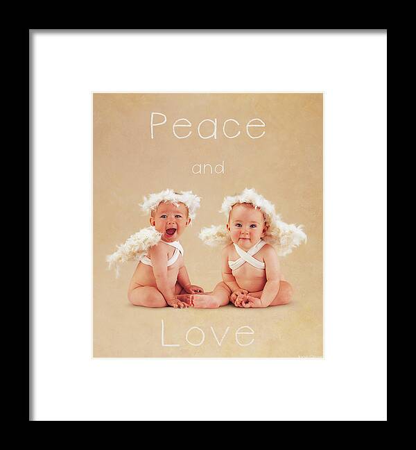 Peace Framed Print featuring the photograph Peace and Love by Anne Geddes