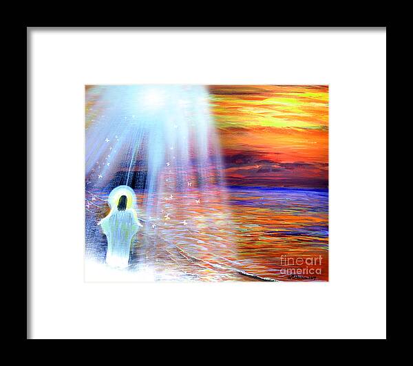 Jesus Framed Print featuring the painting Peace Be With You by Pat Davidson