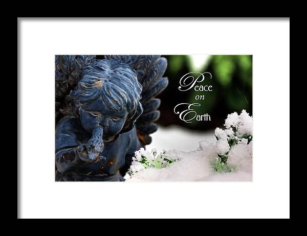 Angel Framed Print featuring the photograph Peace on Earth Angel by Shelley Neff
